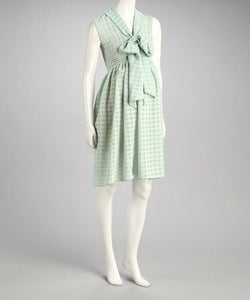 YELLOW Maternity Style Checkered Dress