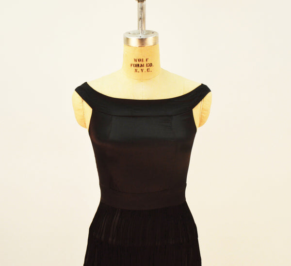 QOH Gatsby Inspired Stretch Black Fringe Dress - Plus Sizes
