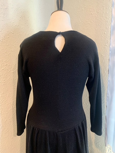 80’s L.A. II Black Color block Knit Dress Size 9/10