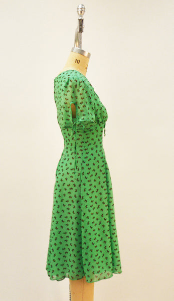 Kandi Scottie Dog Print Rayon Dress - Plus Fashion Up to Size 32