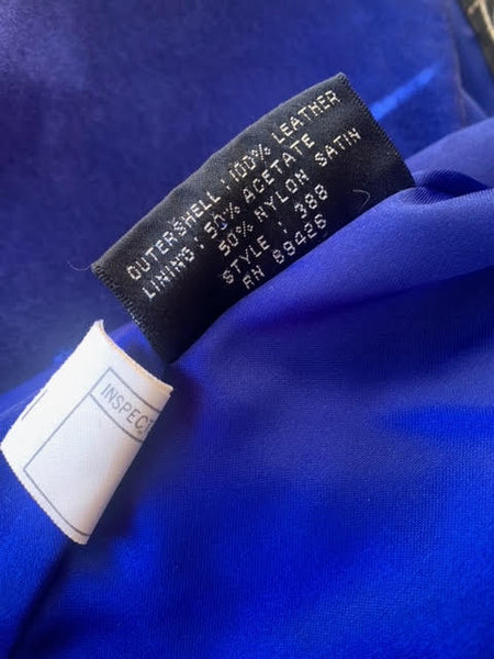 80’s Tammery West Electric Blue Leather Bolero Jacket